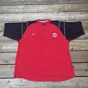 Vintage Y2K Rare Nike Manchester United T-Shirt Size XL Embroidery